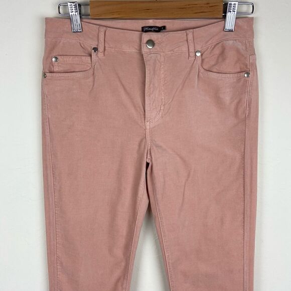 J. McLaughlin Watson Long Bottom Velvet Pant - Peach - Picture 4 of 8